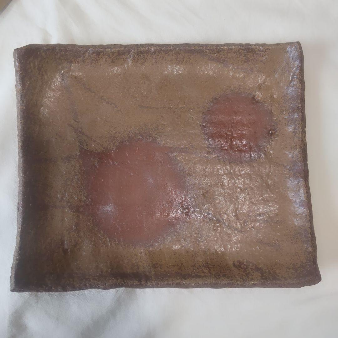 新品 備前焼 小西陶古 角皿 長方形 土物 皿