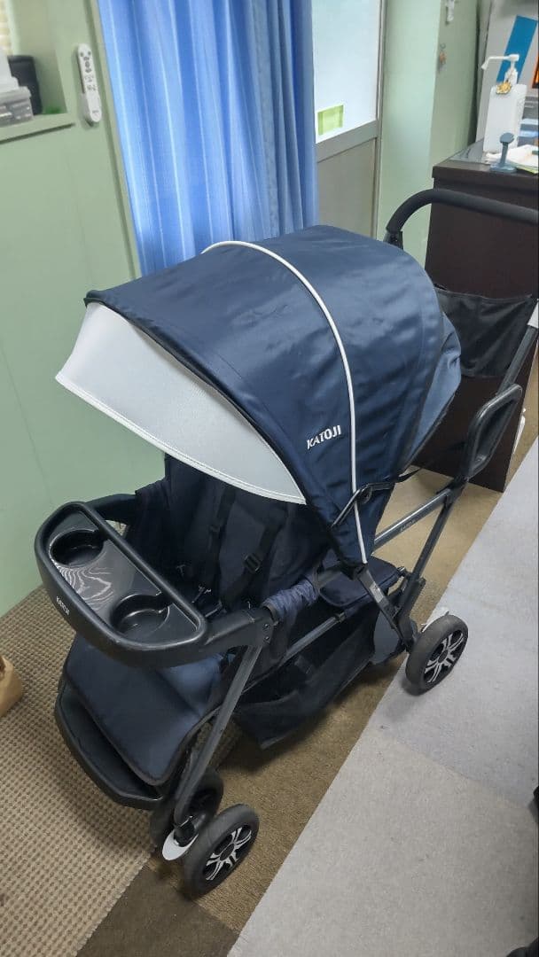 KATOJI ネイビー ベビーカー２人乗り