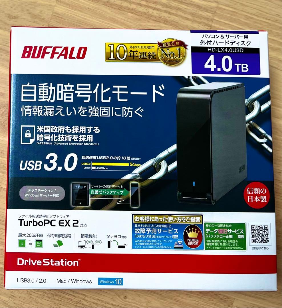 ★1月限定★初売りセール1月末まで③BUFFALO USB HDD 4TB