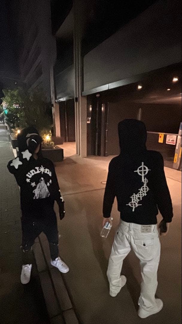 333union パーカー 黒 星 drip