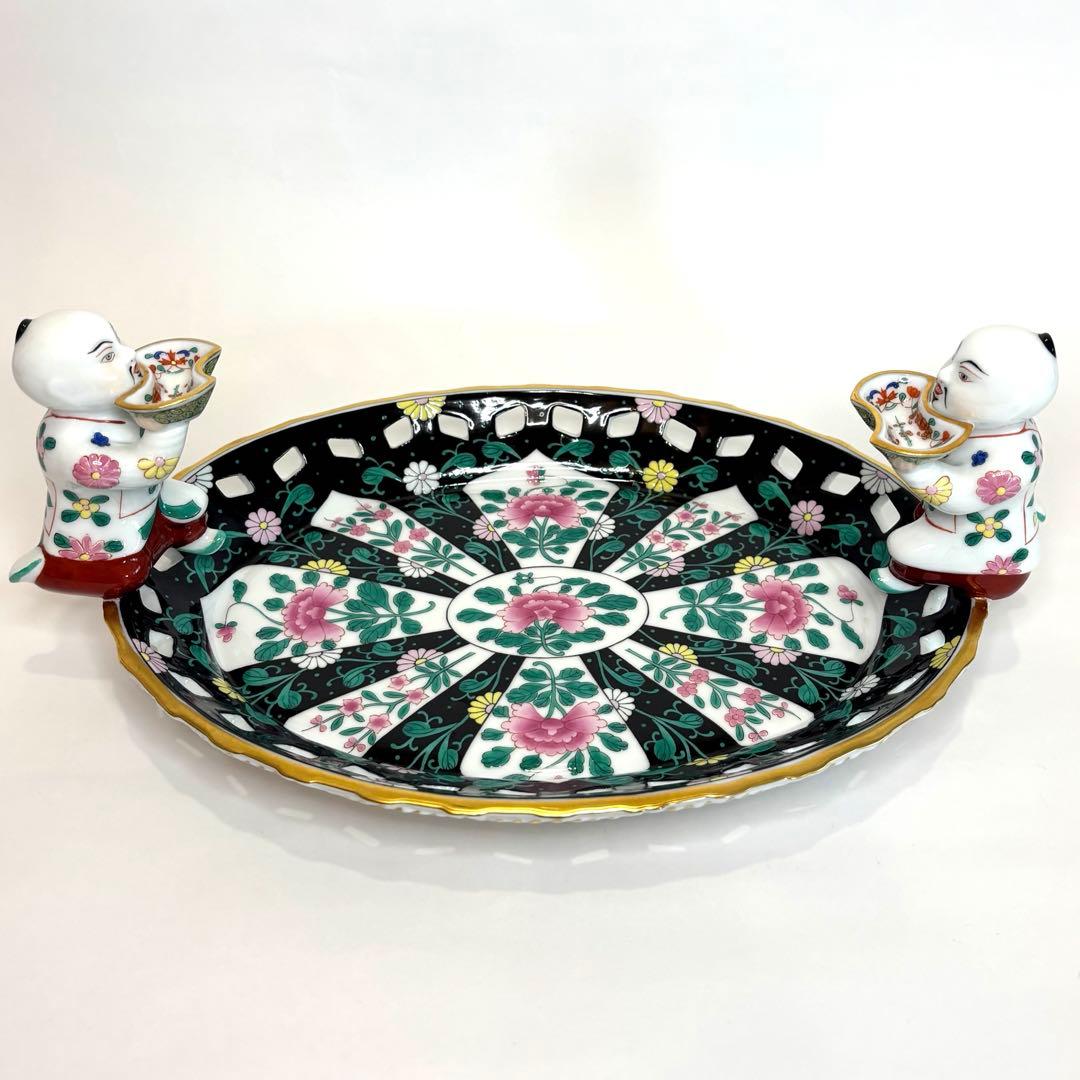 HEREND ヘレンド　西安の黒　トレイ　マンダリン　シノワズリ