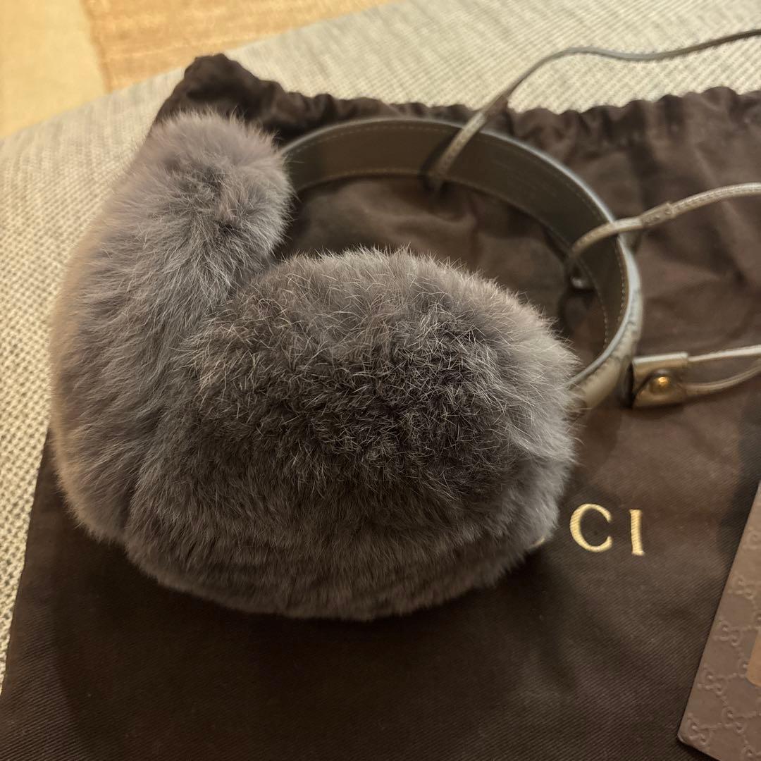 専用‼️GUCCI グレー ファー イヤーマフ