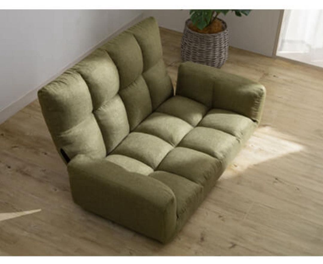 ソファ　ソファー　リビングソファ　2人掛け　フロアソファ　ローソファ　グリーン