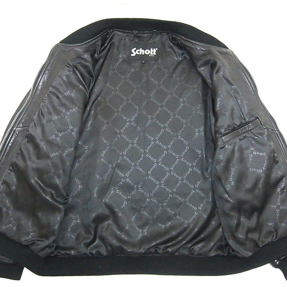 美品★SCHOTT　ショット　BOWERY　バワリー　レザージャケット　ブラック
