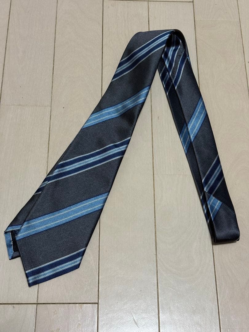 極美品　1.9万 フランコバッシ ハンドメイド ストライプタイ 阪急百貨店購入