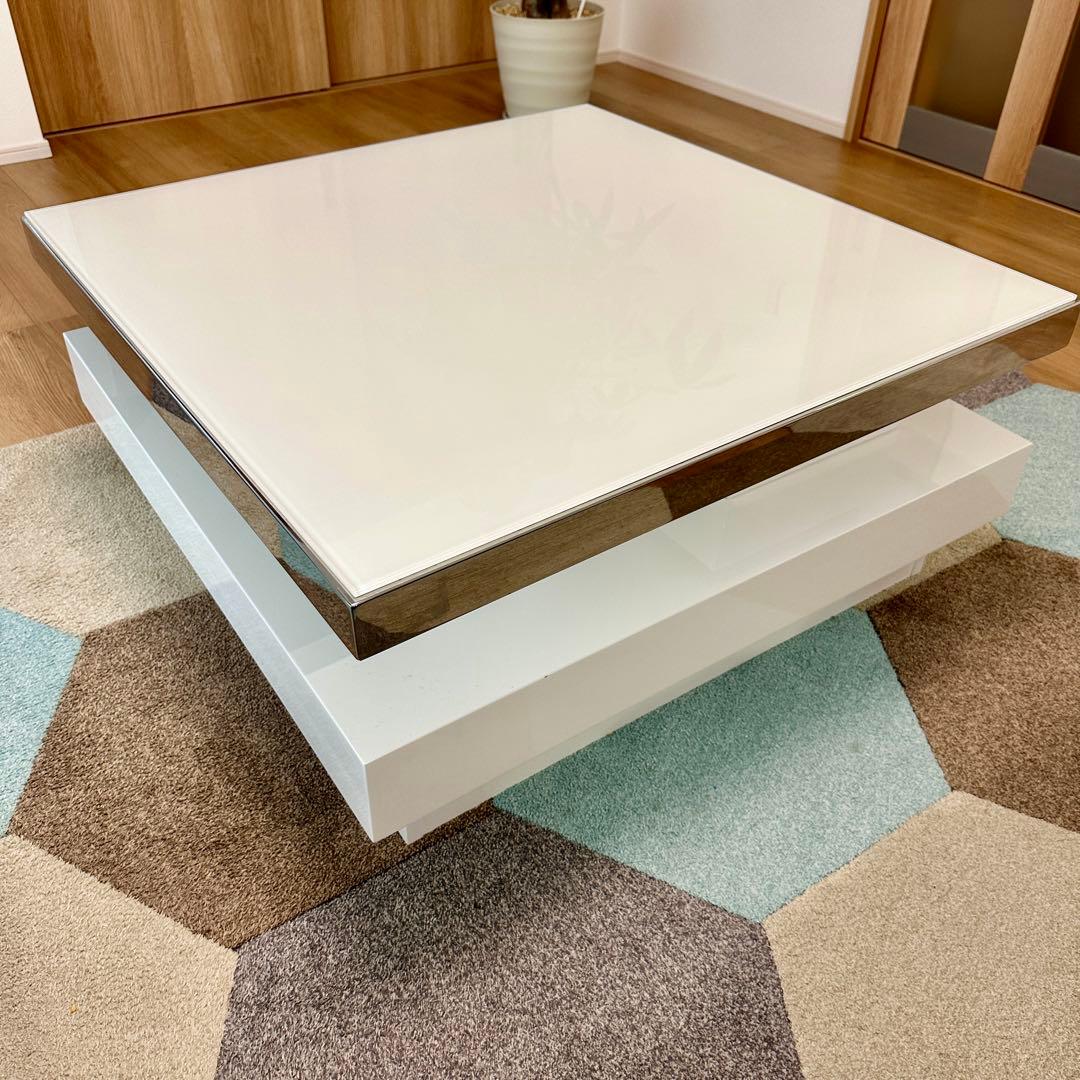 ホワイトモダンセンターテーブル