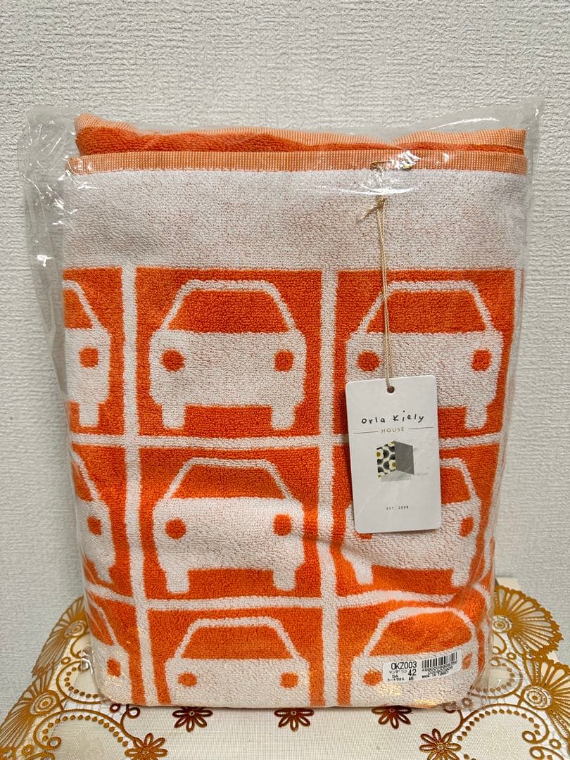 ♡新品♡入手困難レア♡オーラカイリー♡シートタオルソファーカバーラグ♡オレンジ♡