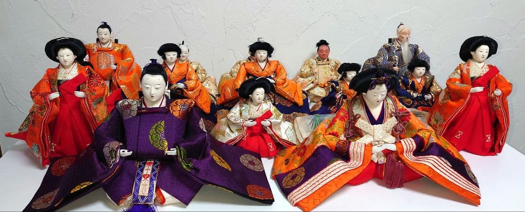 【15体セット】伝統的 和装ひな人形 お雛様 ひな祭り 雛人形 飾り
