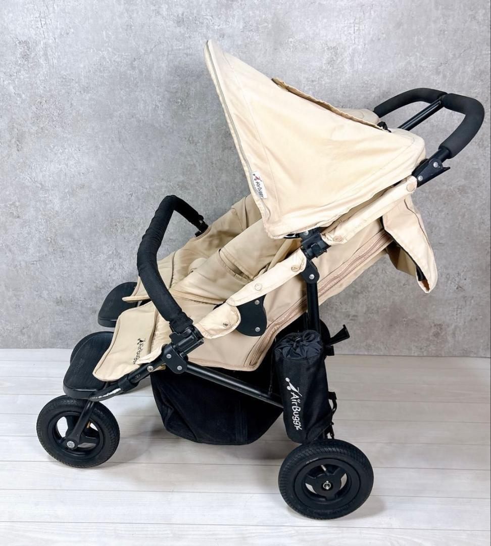 AirBuggy エアバギーココダブル 双子 2人乗りベビーカー ベージュ