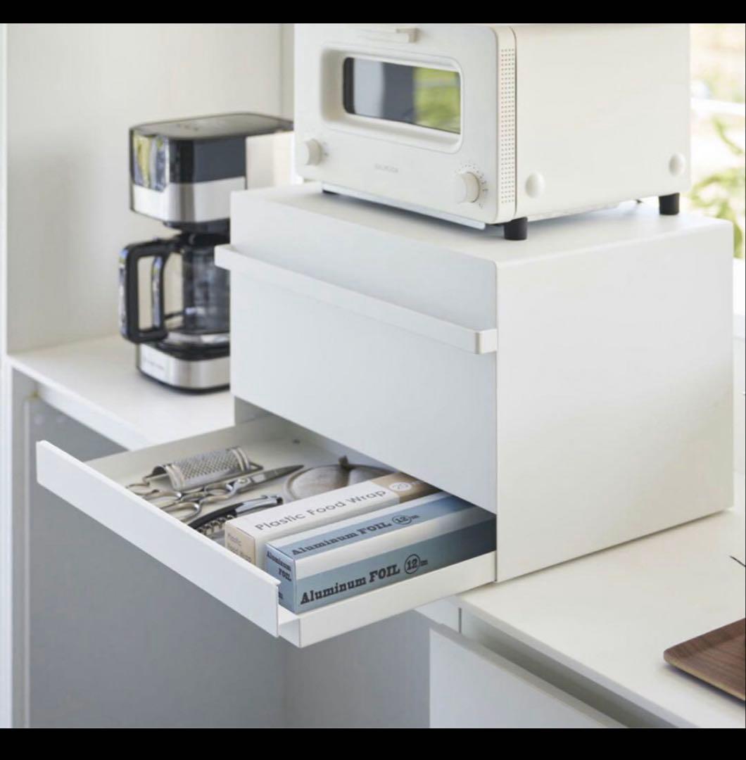 山崎実業 ブレッドケース 引き出し型2段 タワー tower ホワイト