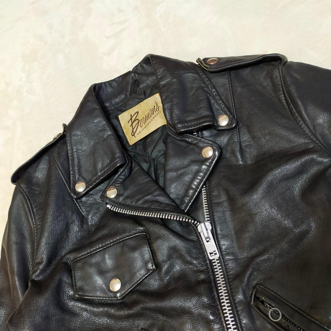 70S 80S　Berman's　ヴィンテージ　ダブルライダースジャケット