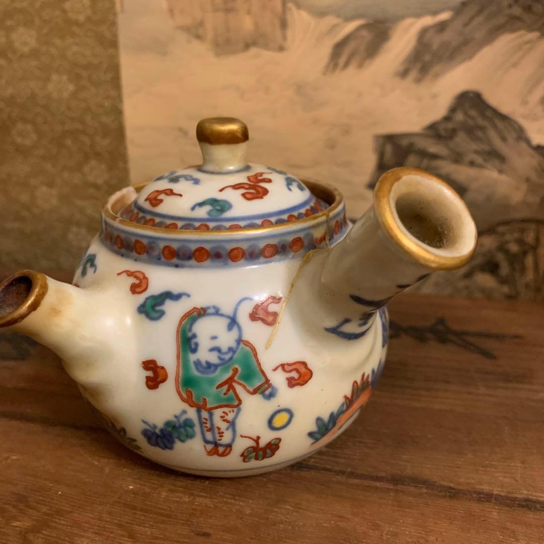 四代清水六兵衛　急須 共箱　　1客 156