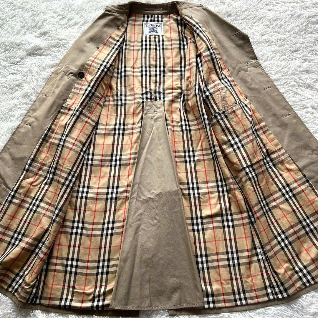 【美品】BURBERRY バーバリー トレンチコート　ロング丈　ベージュ　L相当