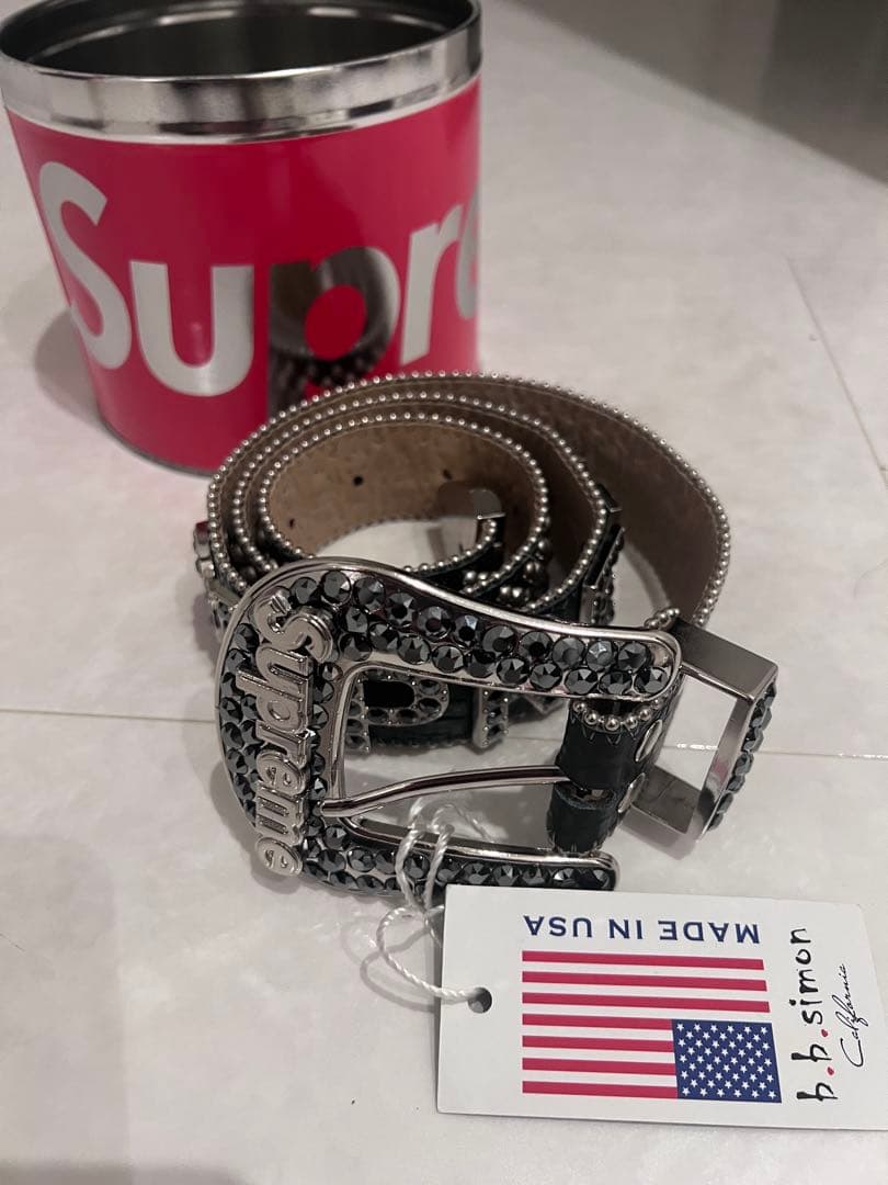 e*p様 supreme b.b.simon スタッズベルト シュプリーム　S/