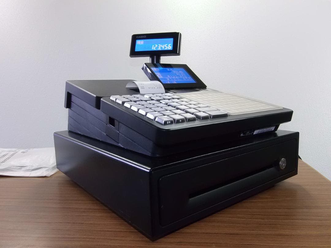 人気の黒218設定無料SR-C550飲食向インボイスレジスターPCで設定売上管理