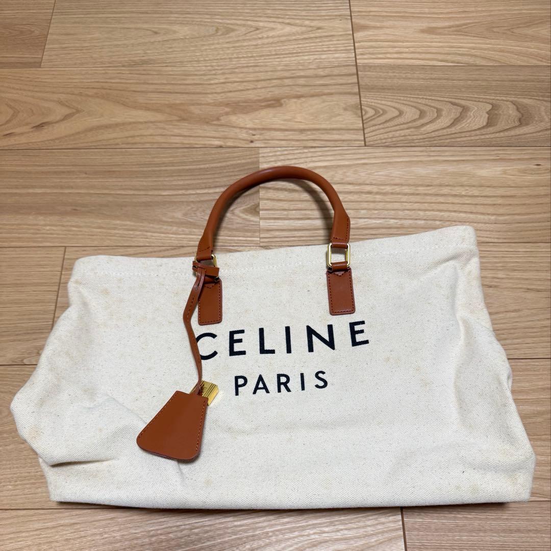 CELINE トートバッグ キャンバス クリーム色