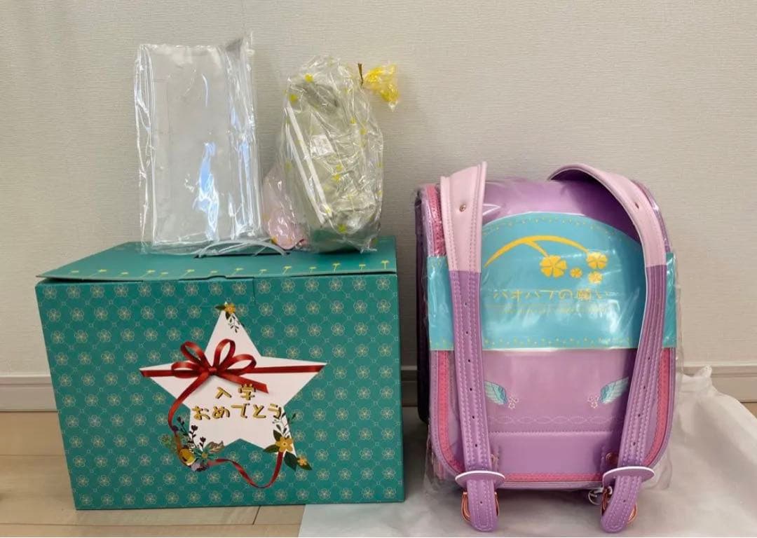 ランドセル　女の子　ワンタッチロック　A4対応　パールパープル　紫