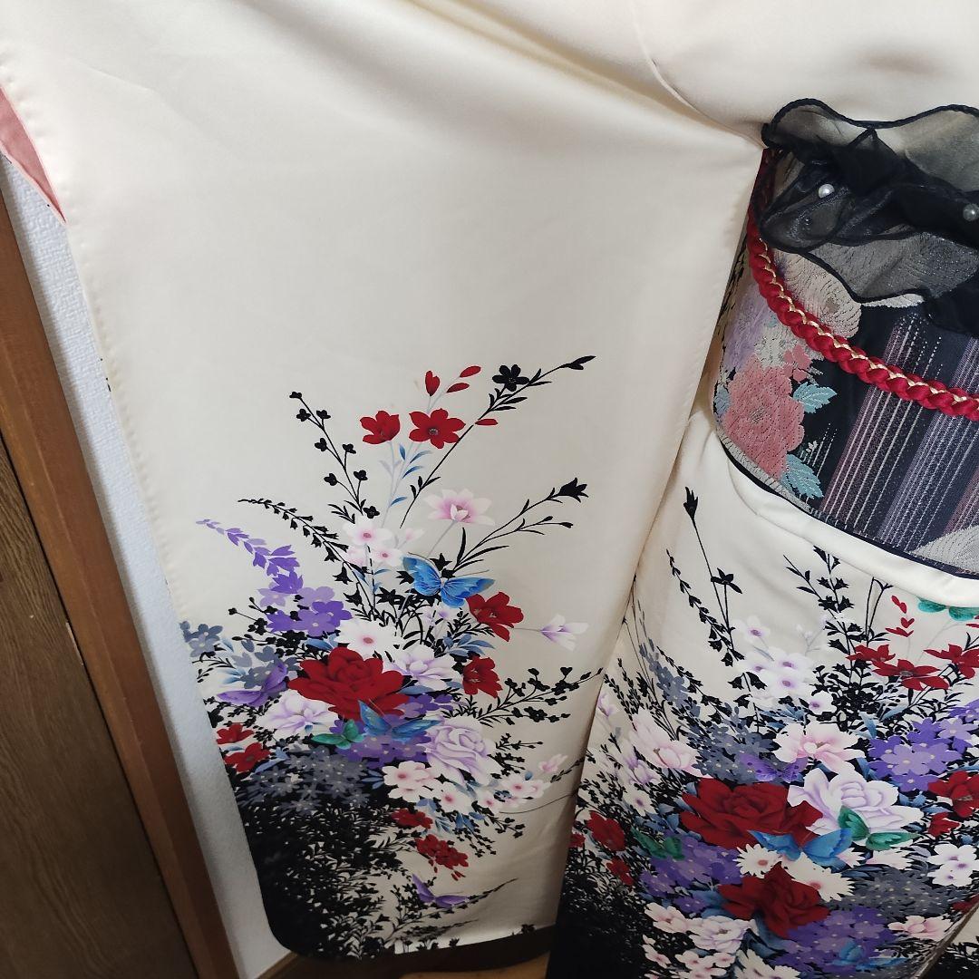 成人式正絹振袖フルセット マルチカラー落款 豪華　上品