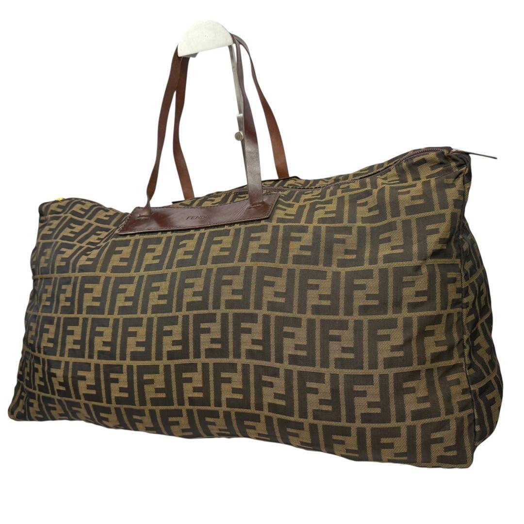 【大容量】FENDI フェンディ ズッカ ボストン トートバッグ 折り畳み可能