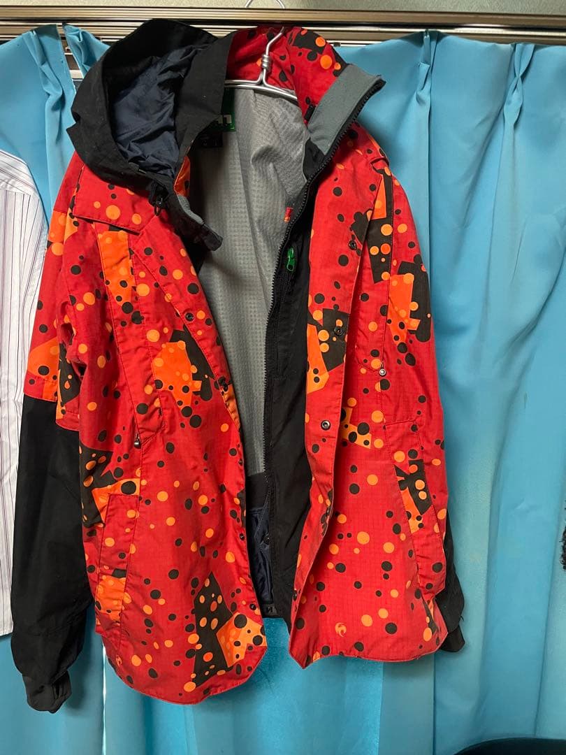 RIDE スノーボード カラフルドット柄 Fluxビンディング付き、ウェアセット