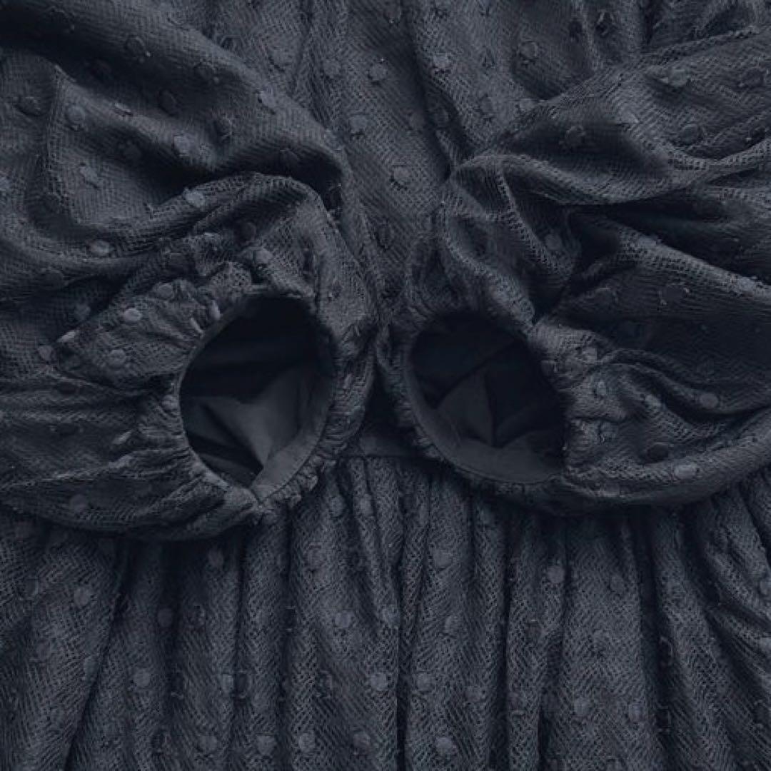 ツルバイマリコオイカワ★ pas de chat ドット柄　オーガンジー