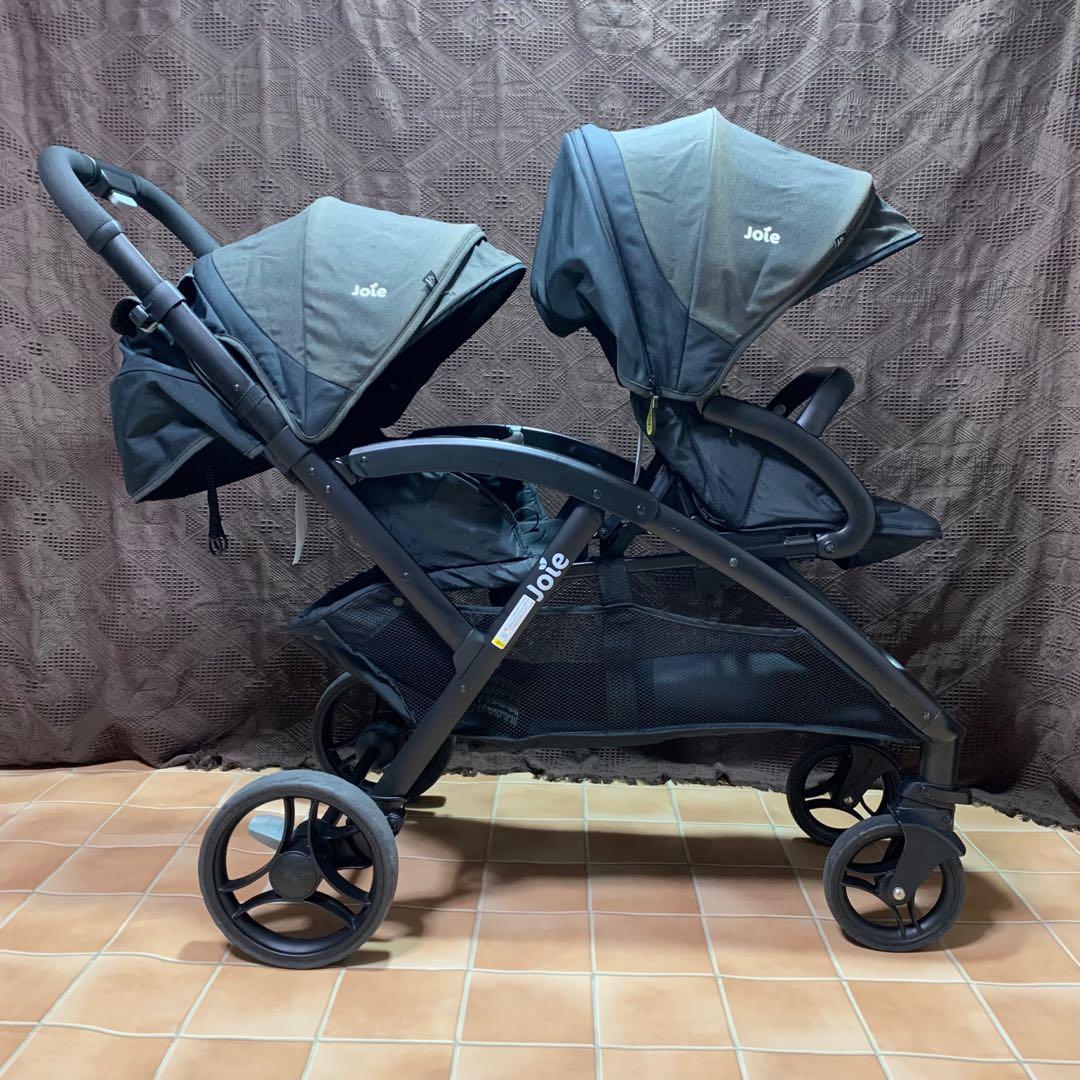 【丸洗い済み】二人乗りベビーカー エヴァライトデュオ 2人乗り ジョイー