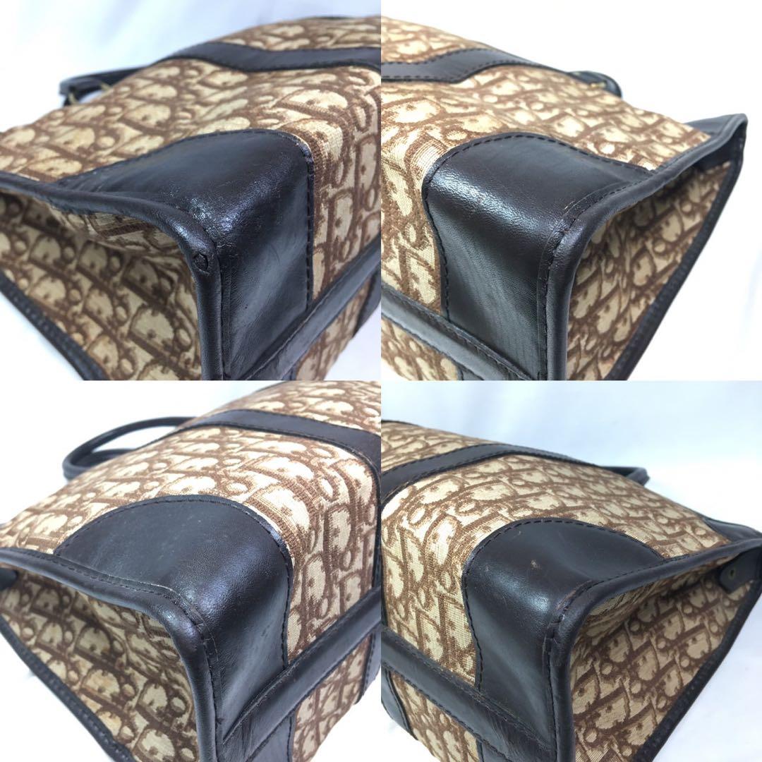 ディオール　ヴィンテージ　トロッター柄　ボストンバッグ　ハンドバッグ