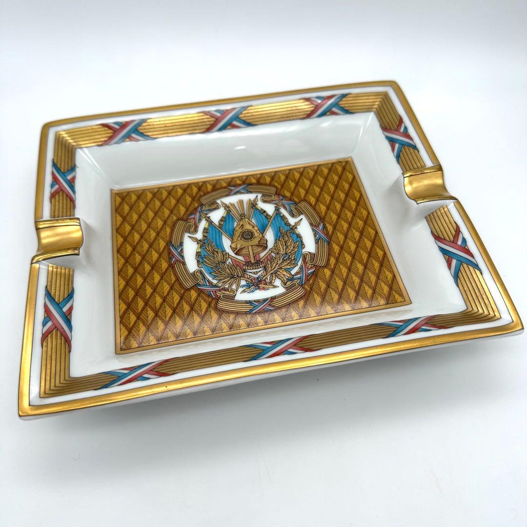 Hermes エルメス 置き灰皿 小物入れ 金彩