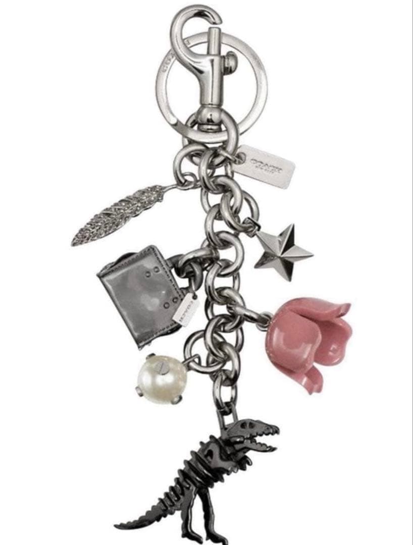 ❤️COACH バッグチャーム キーリング レキシーティーローズ