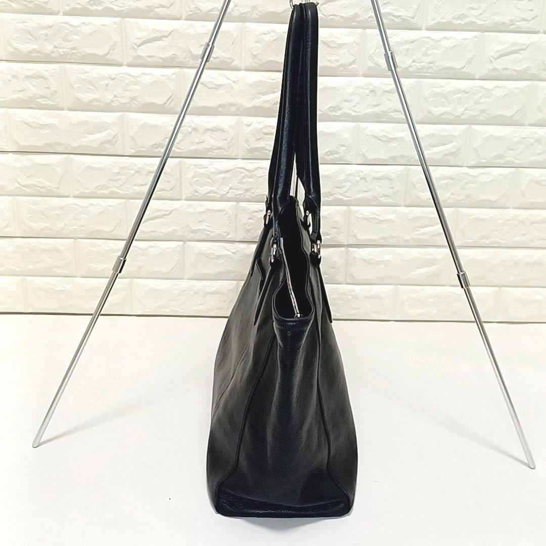 A4可★ブラックレーベル クレストブリッジ　シボ革レザー　トートバッグ　ブラック