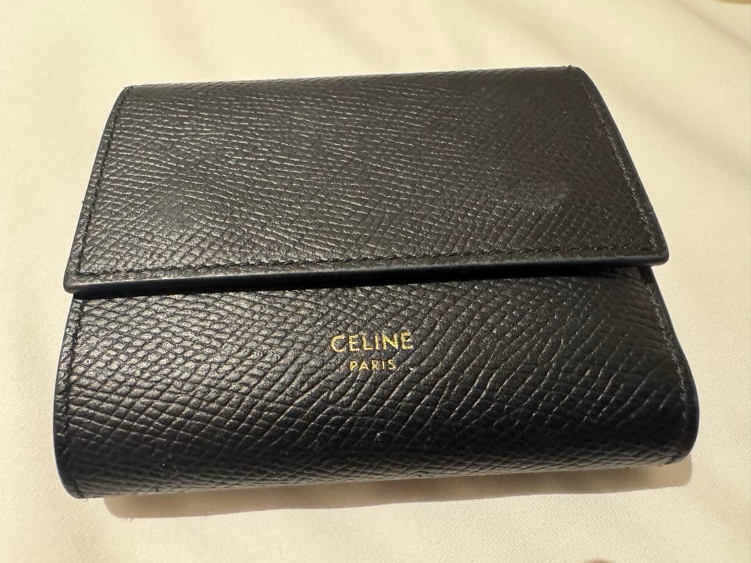 CELINE ブラック 三つ折り財布　箱付き