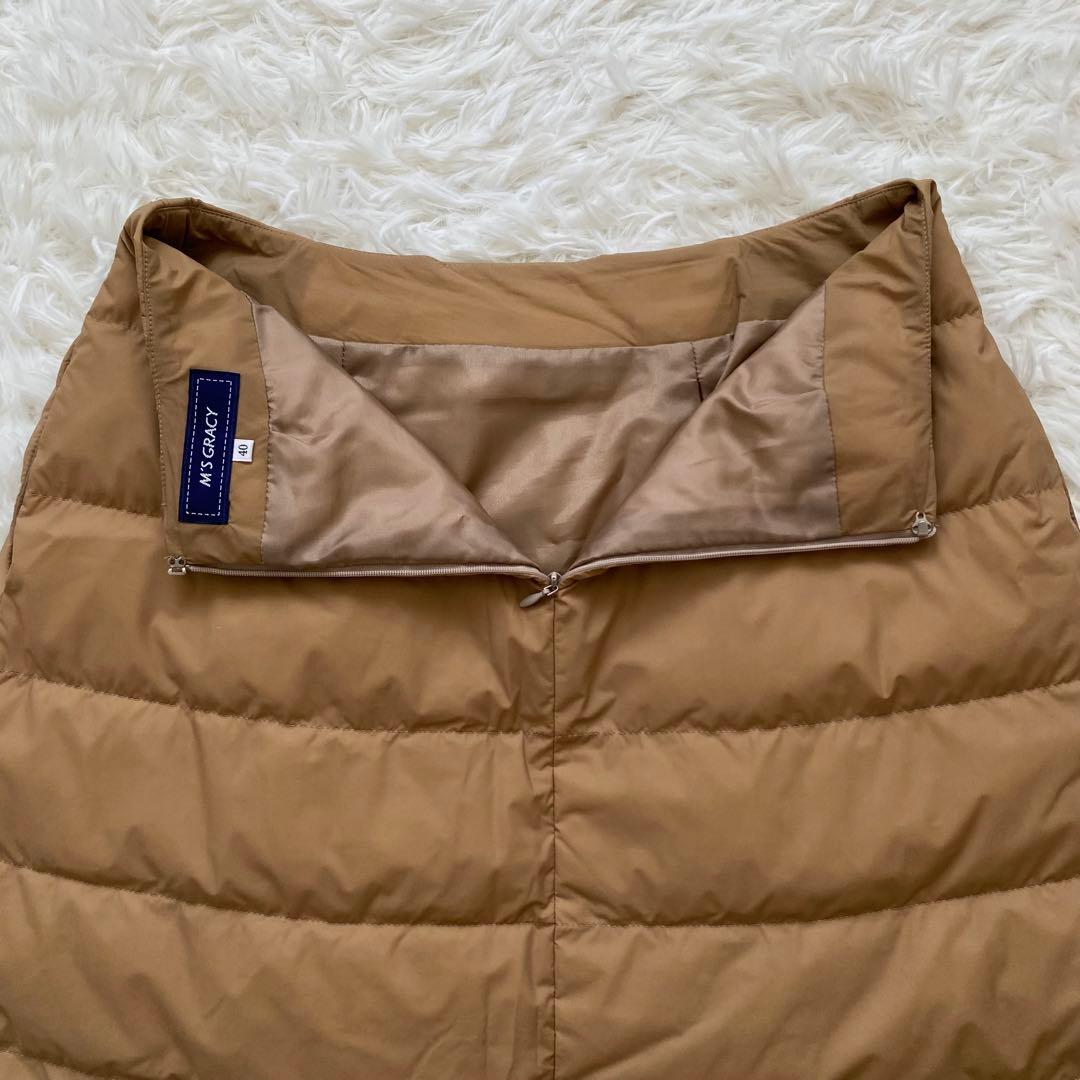 エムズグレイシー キルティングスカート　ポシェット　大きいサイズ　ビジュー