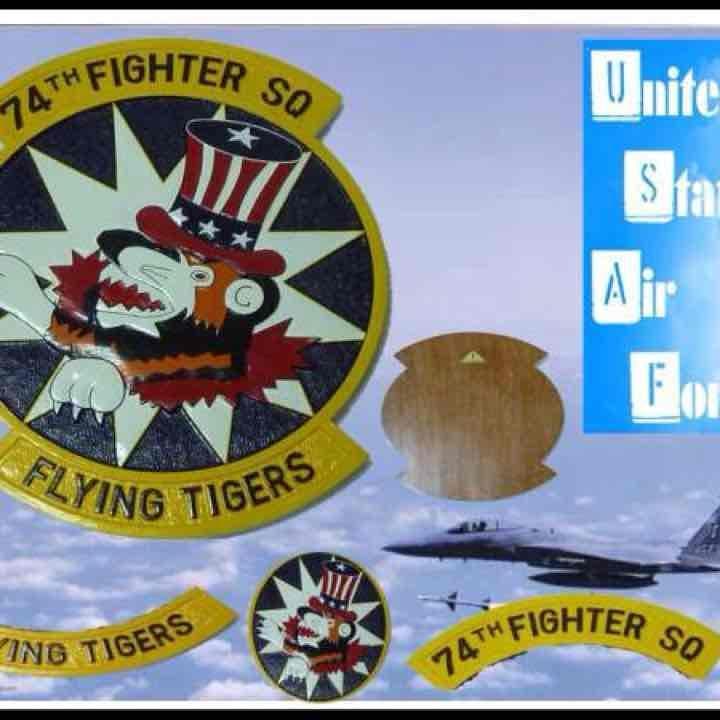 新品USAF OKINAWA空軍ミリタリープラック嘉手納Flying Tiger